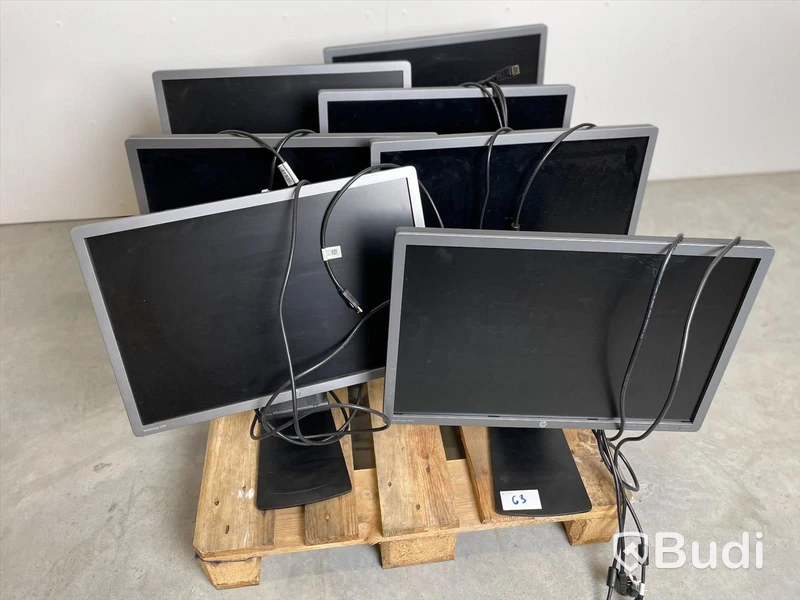 Datorskärm - 7 st, HP, Elitedisplay E241I och Compaq LA2205wg. Bruksslitage, ej funkstionstestad.