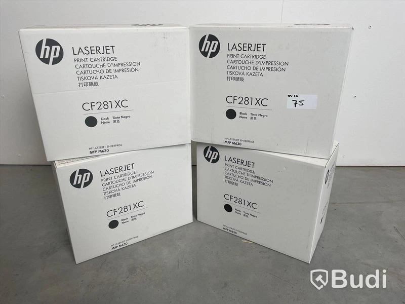 Toner - 4 st, HP LaserJet CF281XC Svart. Nyskick i obruten förpackning.