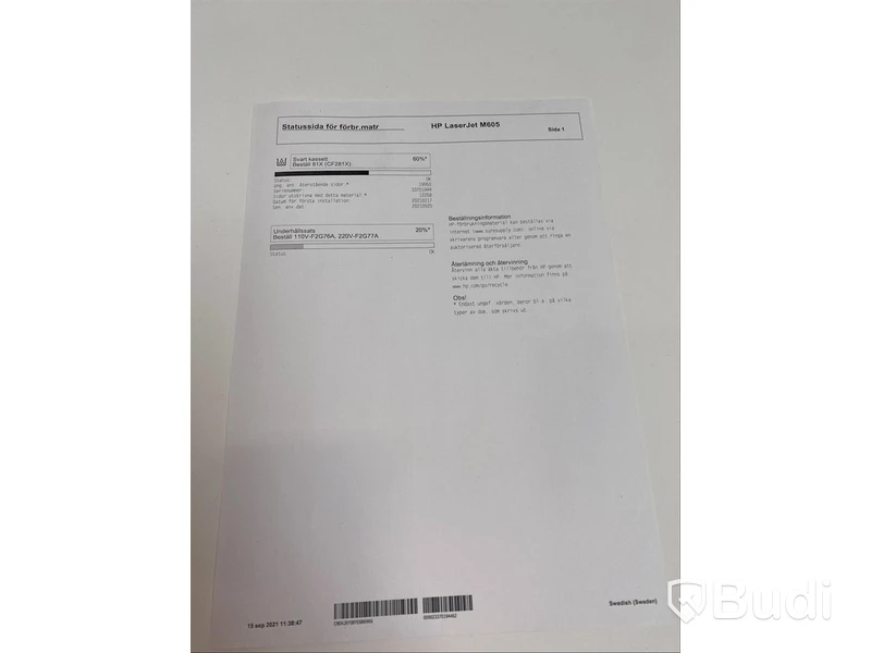HP Laserjet Enterprise M605, funktionstestad, OBS! Ink ny tonerkasett i obruten förpackning. Se extrabilder för status