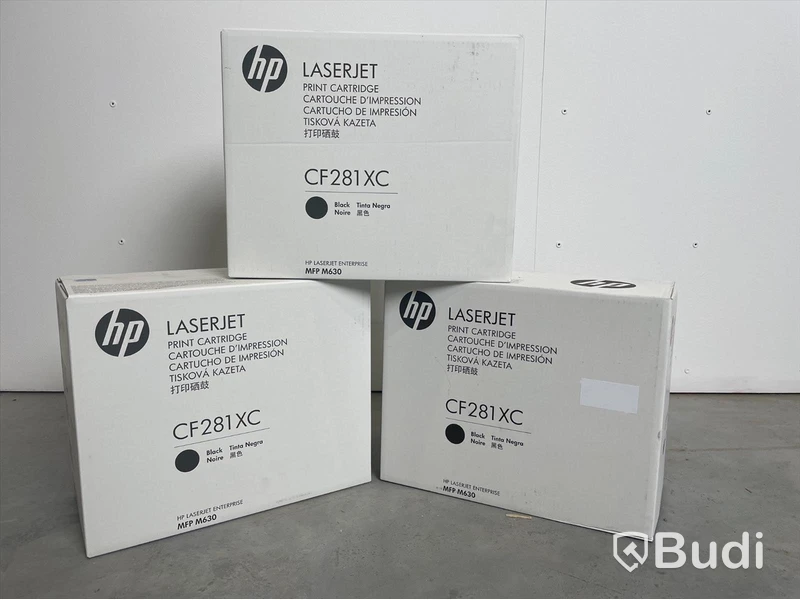 Toner - 3 st, HP LaserJet CF281XC Svart. Ny i obruten förpackning.