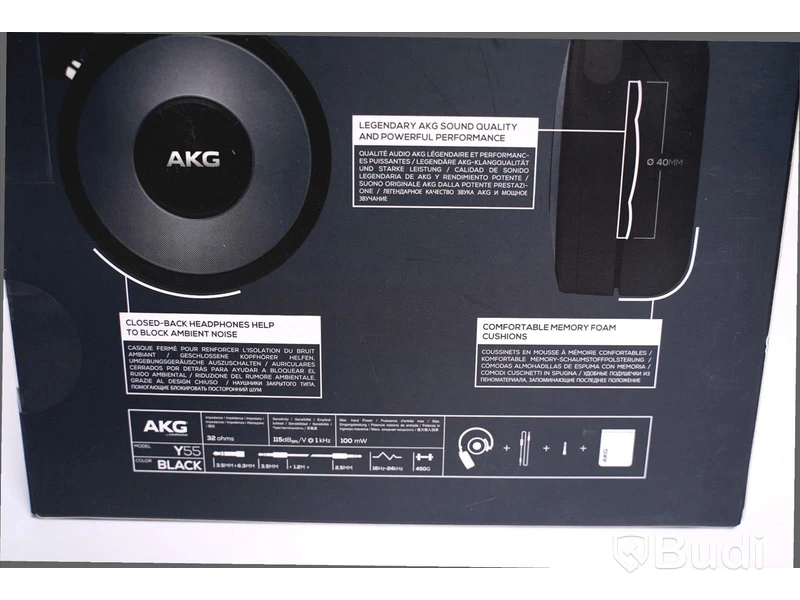 DJ-hörlurar - Harman, AKG Y55, Svart. Ny i förpackning.