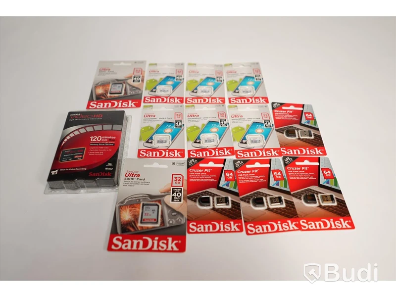 Urval minneskort SanDisk SDHC och microSDHC 32GB & 64GB