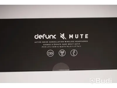 Hörlurar noise cancelling - Defunk, Mute, trådlösa, svart. Ny, obruten förpackning.