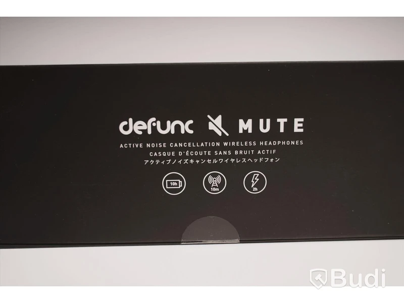 Hörlurar noise cancelling - Defunk, Mute, trådlösa, svart. Ny, obruten förpackning.