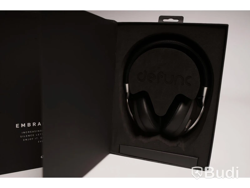 Hörlurar noise cancelling - Defunk, Mute, trådlösa, svart. Ny, obruten förpackning.