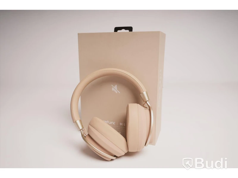 Hörlurar noise cancelling - Defunk, Mute, trådlösa, beige. Ny, obruten förpackning.