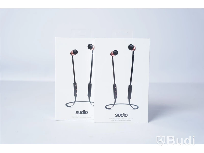 Trådlösa hörlurar 2st - Sudio, Vasa blå, Svarta. Ny, Obruten förpackning.