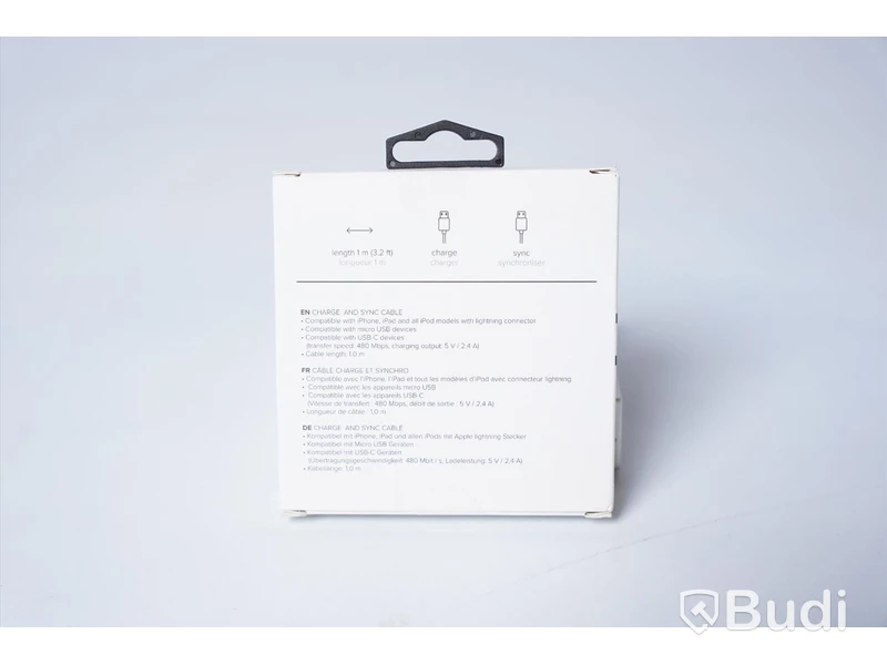 2 ST XQISIT Multifunktionskabel Micro USB, USB-C, Apple. Ny, Obruten förpackning.