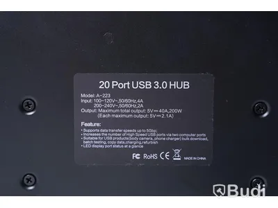 USB Laddningsstation, Sipolar 20 Ports USB Charging Hub Modell: A223