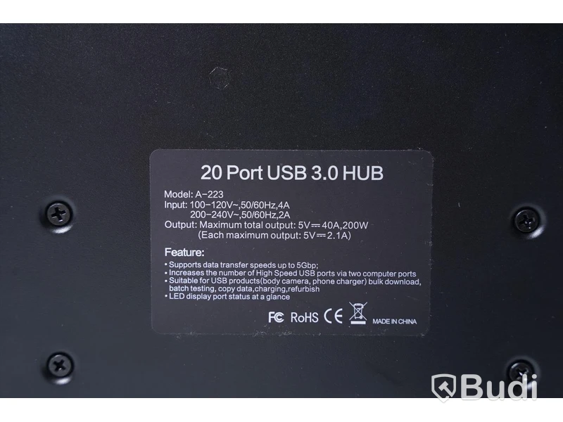 USB Laddningsstation, Sipolar 20 Ports USB Charging Hub Modell: A223