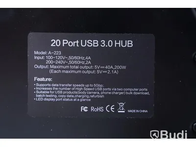 USB Laddningsstation, Sipolar 20 Ports USB Charging Hub Modell: A223