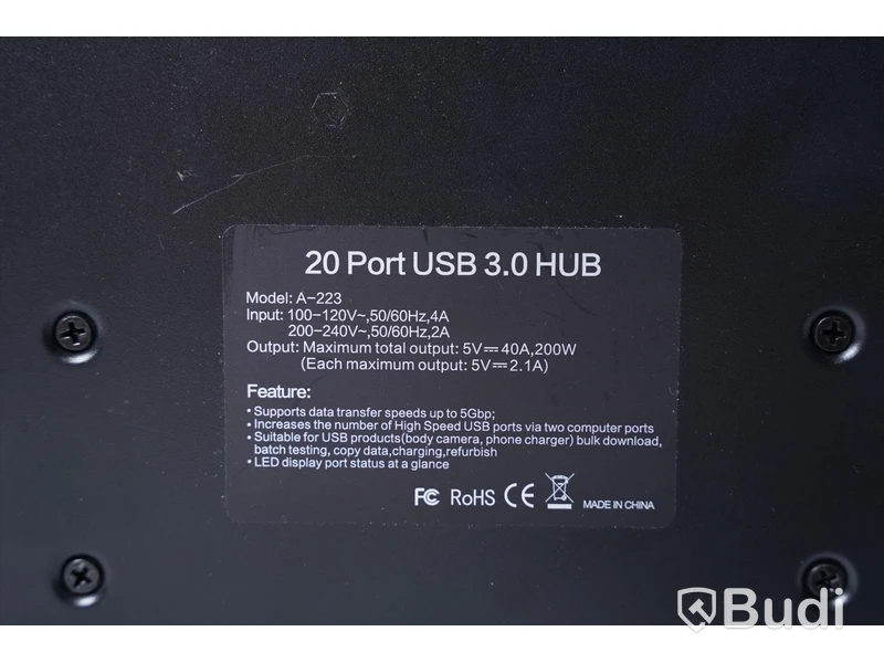 USB Laddningsstation, Sipolar 20 Ports USB Charging Hub Modell: A223