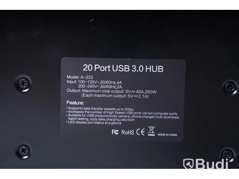 USB Laddningsstation, Sipolar 20 Ports USB Charging Hub Modell: A223