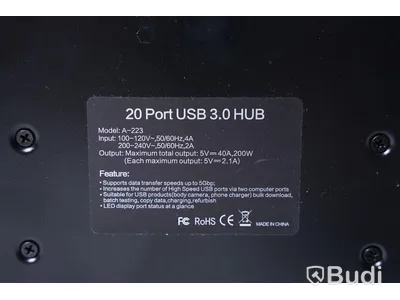 USB Laddningsstation, Sipolar 20 Ports USB Charging Hub Modell: A223