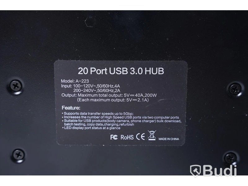 USB Laddningsstation, Sipolar 20 Ports USB Charging Hub Modell: A223
