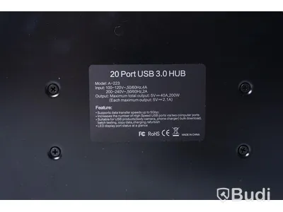 USB Laddningsstation, Sipolar 20 Ports USB Charging Hub Modell: A223