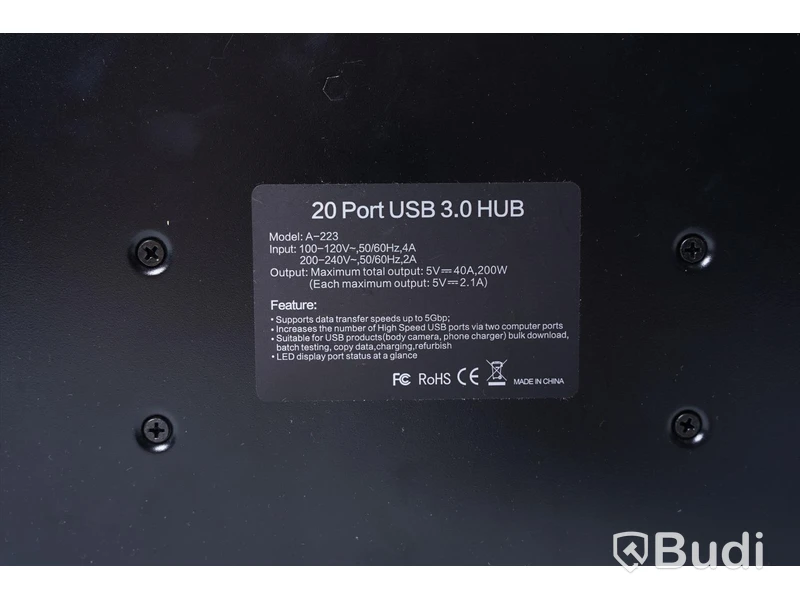 USB Laddningsstation, Sipolar 20 Ports USB Charging Hub Modell: A223