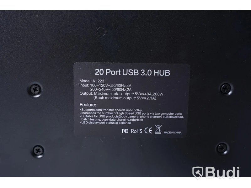 USB Laddningsstation, Sipolar 20 Ports USB Charging Hub Modell: A223