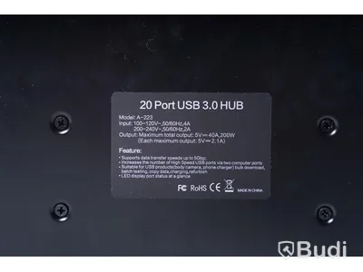 USB Laddningsstation, Sipolar 20 Ports USB Charging Hub Modell: A223