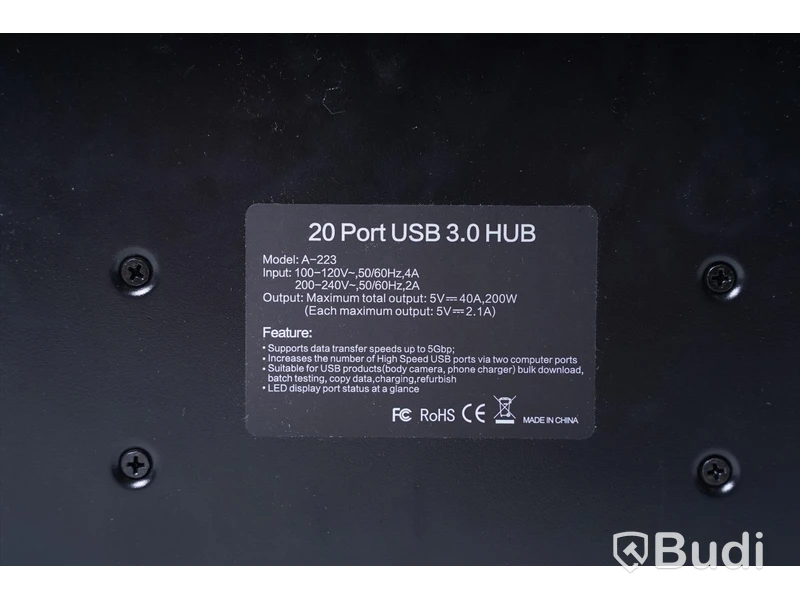 USB Laddningsstation, Sipolar 20 Ports USB Charging Hub Modell: A223