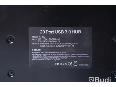 USB Laddningsstation, Sipolar 20 Ports USB Charging Hub Modell: A223