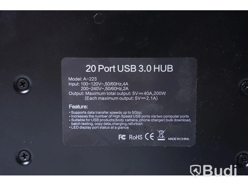 USB Laddningsstation, Sipolar 20 Ports USB Charging Hub Modell: A223