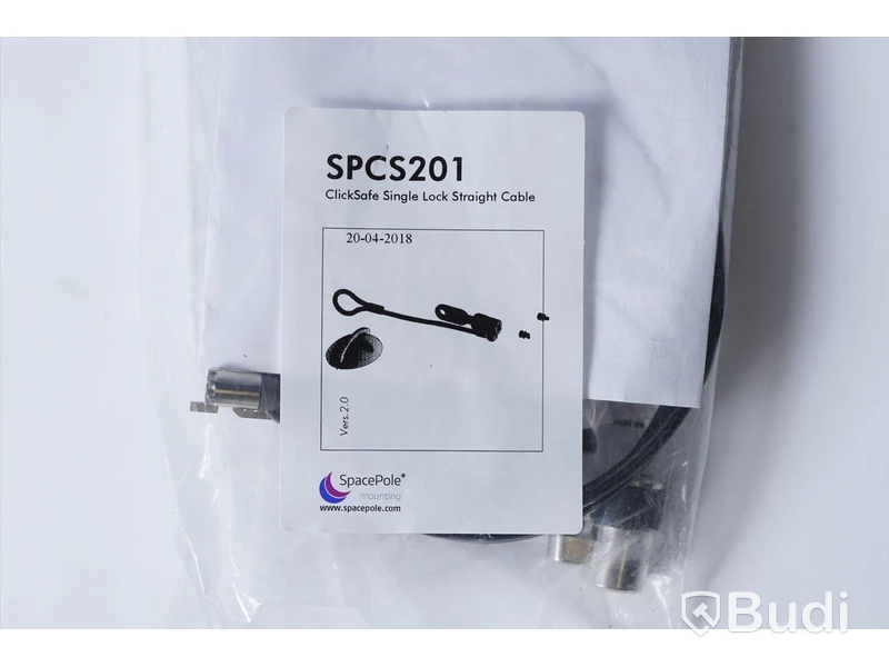 3st, SpacePole - ClickSafe Single Lock, rak kabel