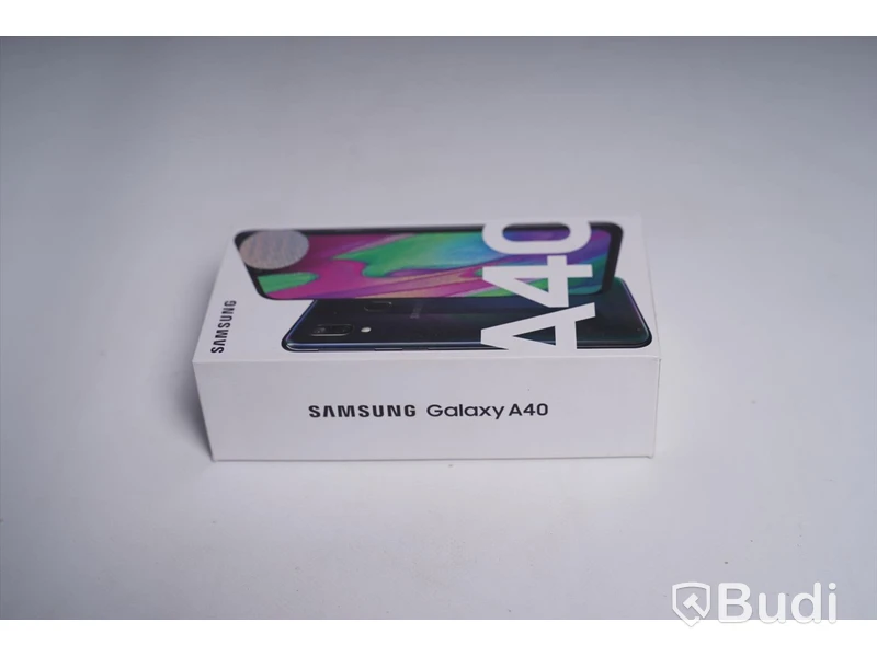 Mobiltelefon, Samsung Galaxy A40. Ny, Obruten förpackning.