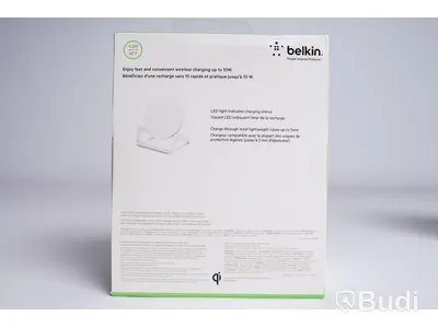 Trådlös laddningsstation - 2 st. 10 W, vit, Belkin. Ny, Obruten förpackning.