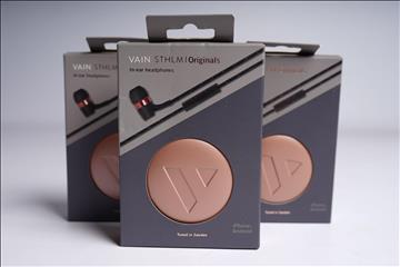 Hörlurar - 3 st, hazy black, Originals In-ear headphones, VAIN STHLM. Ny, Obruten förpackning.