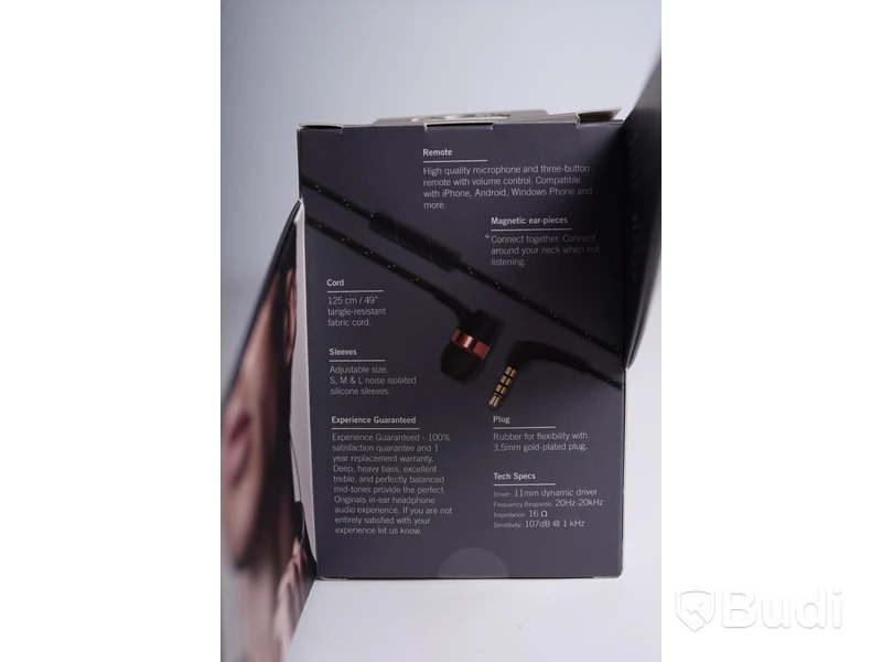 Hörlurar - 3 st, hazy black, Originals In-ear headphones, VAIN STHLM. Ny, Obruten förpackning.