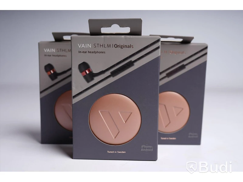 Hörlurar - 3 st, hazy black, Originals In-ear headphones, VAIN STHLM. Ny, Obruten förpackning.