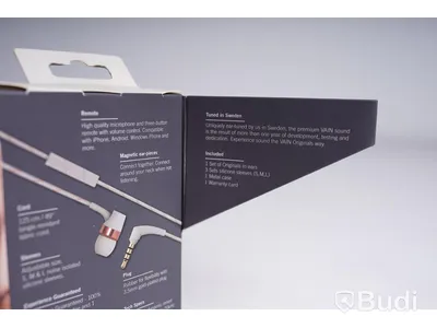 Hörlurar 2 st, cloudy grey, Originals In-ear headphones, VAIN STHLM, Ny, Obruten förpackning.