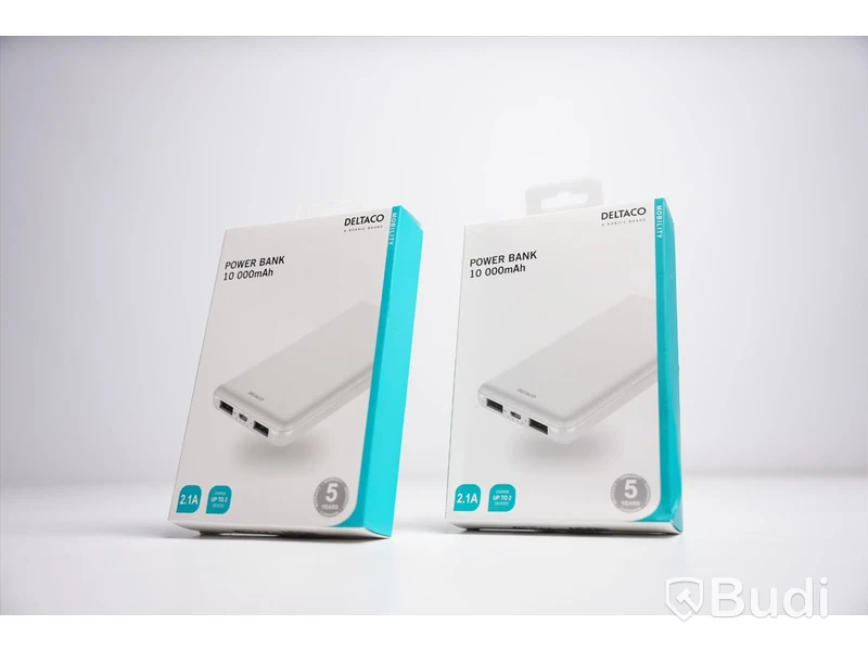 Powerbank 2st - Deltaco 10 000mAh. Ny, Obruten förpackning.