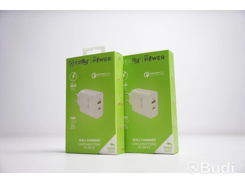 Väggladdare 2st - Celly Pro Power Wall Charger. Ny, Obruten förpackning.