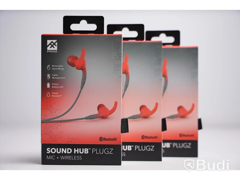 Hörlurar 3st -iFrogz Sound Hub Plugz, Mic + Wireless. Ny, Obruten förpackning.