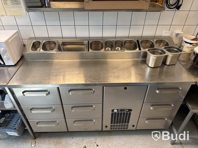 Rostfri kylbänk med ränna, Coolpart