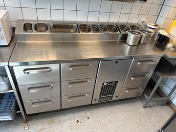Rostfri kylbänk med ränna, Coolpart