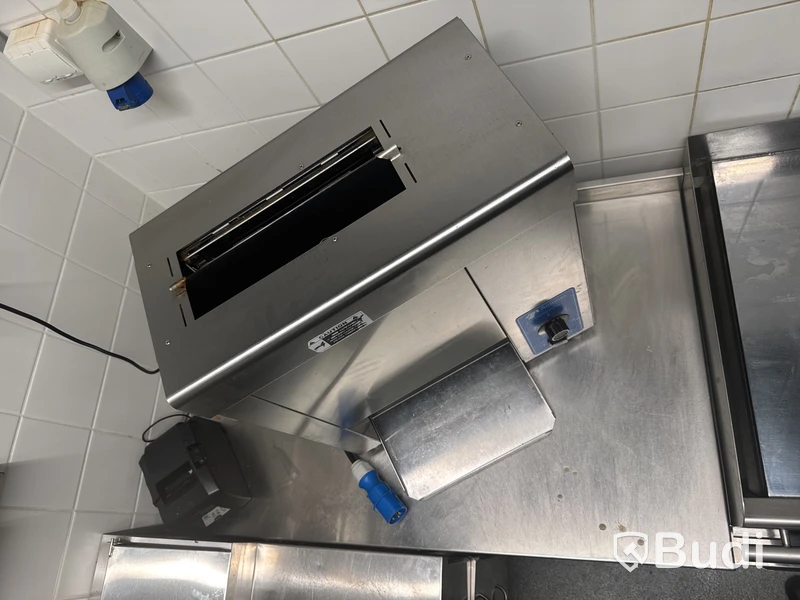 1 st rostfri bänkskiva med hyllplan