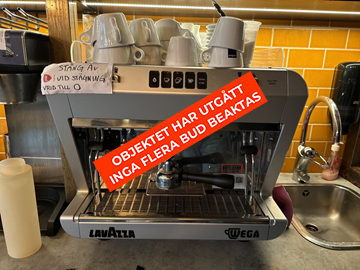 Espressomaskin, Lavazza Wega- OBJEKTET HAR UTGÅTT