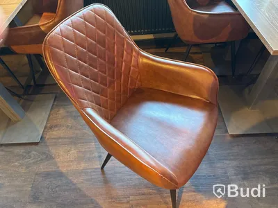 22 st. bruna stolar dansk design, 19 st. cafébord, kvadrat 50x50 cm