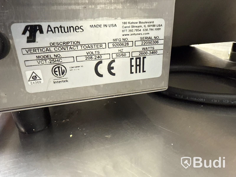 Antunes VCT‑25HC vertikal kontakt-toaster