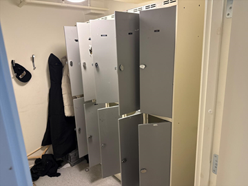 Personalskåp 5 enheter om 10 skåp
