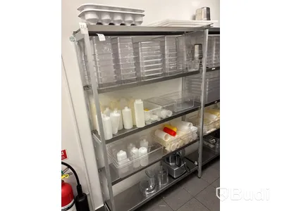 Rostfria hyllor - 5 sektioner