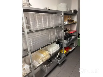 Rostfria hyllor - 5 sektioner