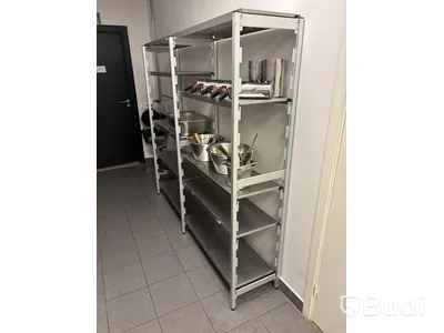 Rostfria hyllor - 5 sektioner