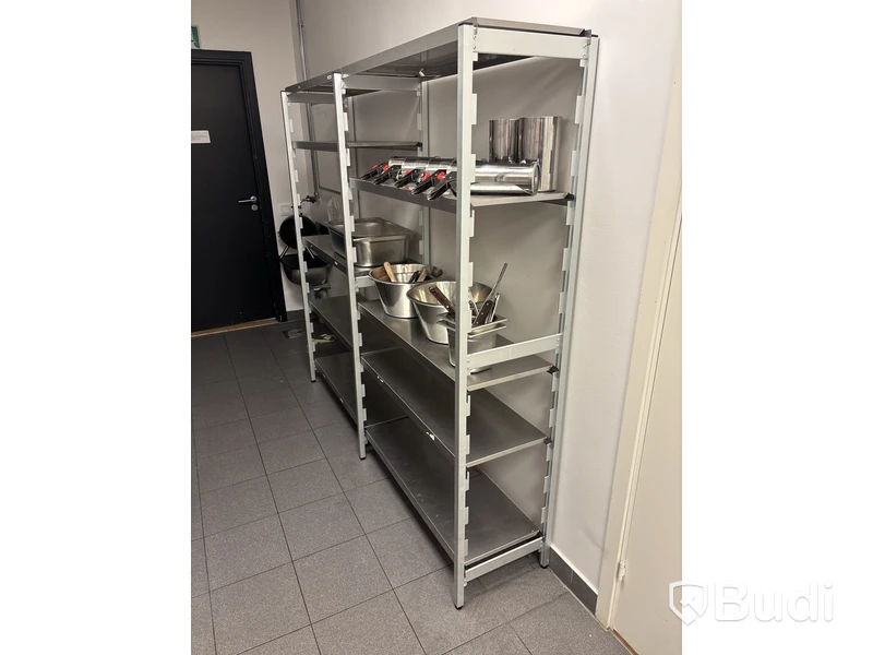 Rostfria hyllor - 5 sektioner