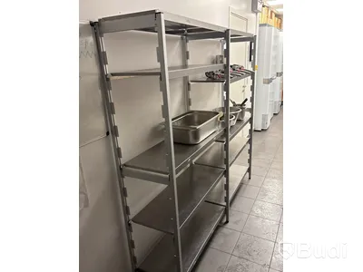 Rostfria hyllor - 5 sektioner