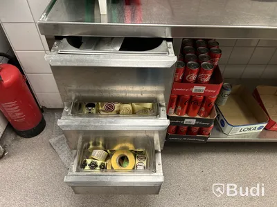 Diskbänk rostfri inkl. skärbrädor