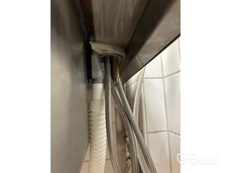 Diskbänk rostfri inkl. blandare
